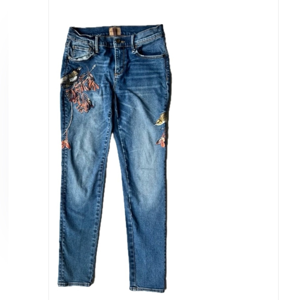 Driftwood Jeans Size 26 Blue Embroidered flower free people Women's